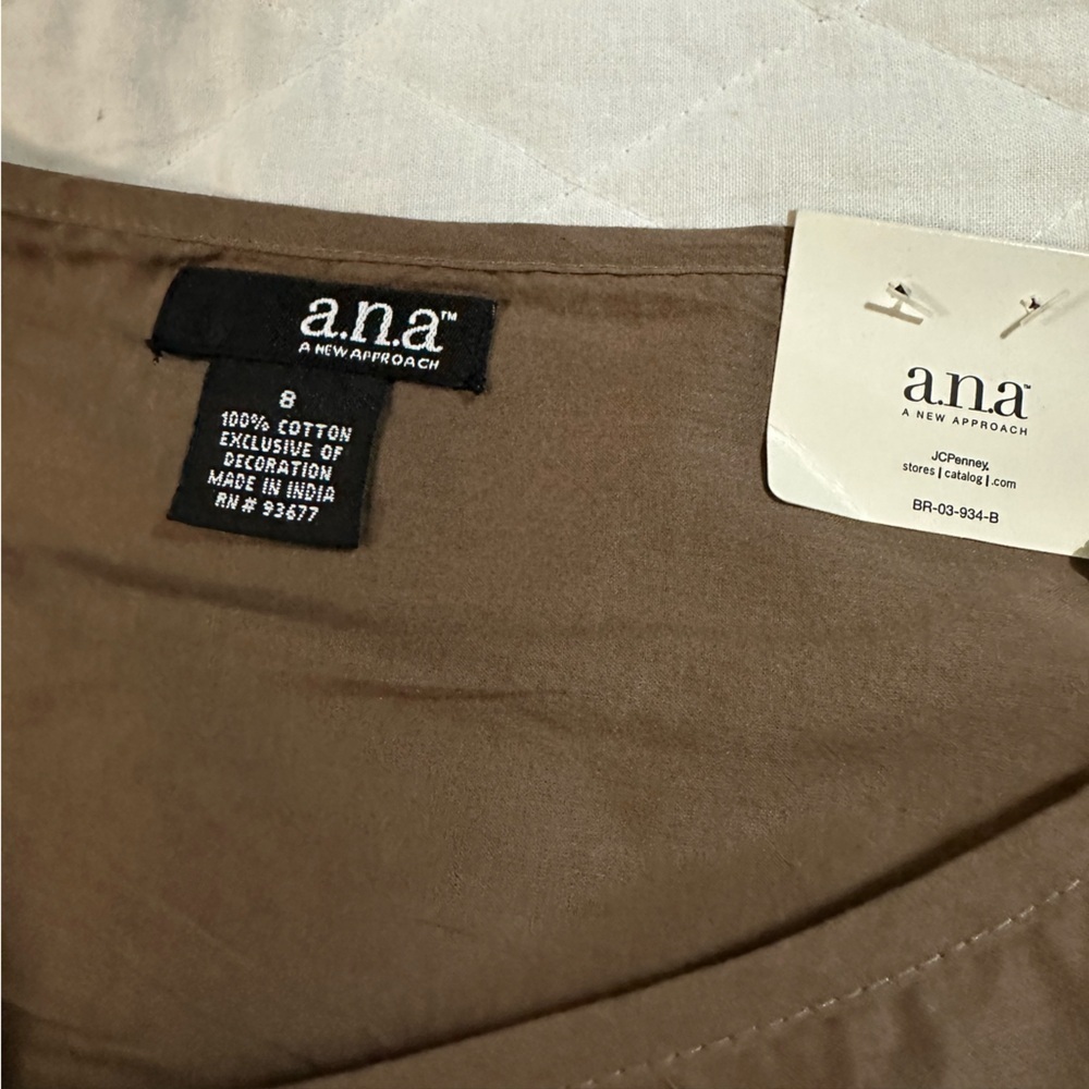 a.n.a A New Approach Skirt Womens Size 8 Embroidered 100% Cotton Tiered Lined - Picture 11 of 16